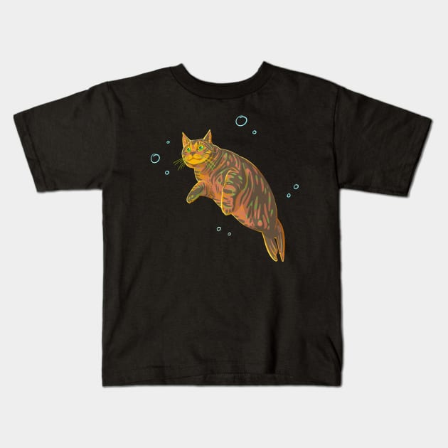 Brown Tabby Seal Cat Kids T-Shirt by jastinamor